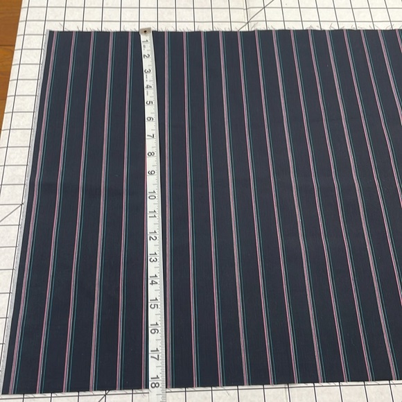 Vintage fabric remnants, blue/white check, black/peach stripe, peach stripe - Picture 14 of 14